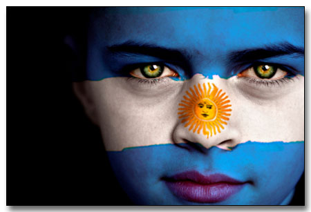 Bandera Argentina Rostro